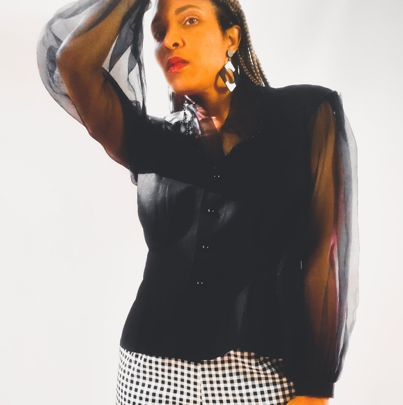 Vintage Tops - Vintage Organza Top